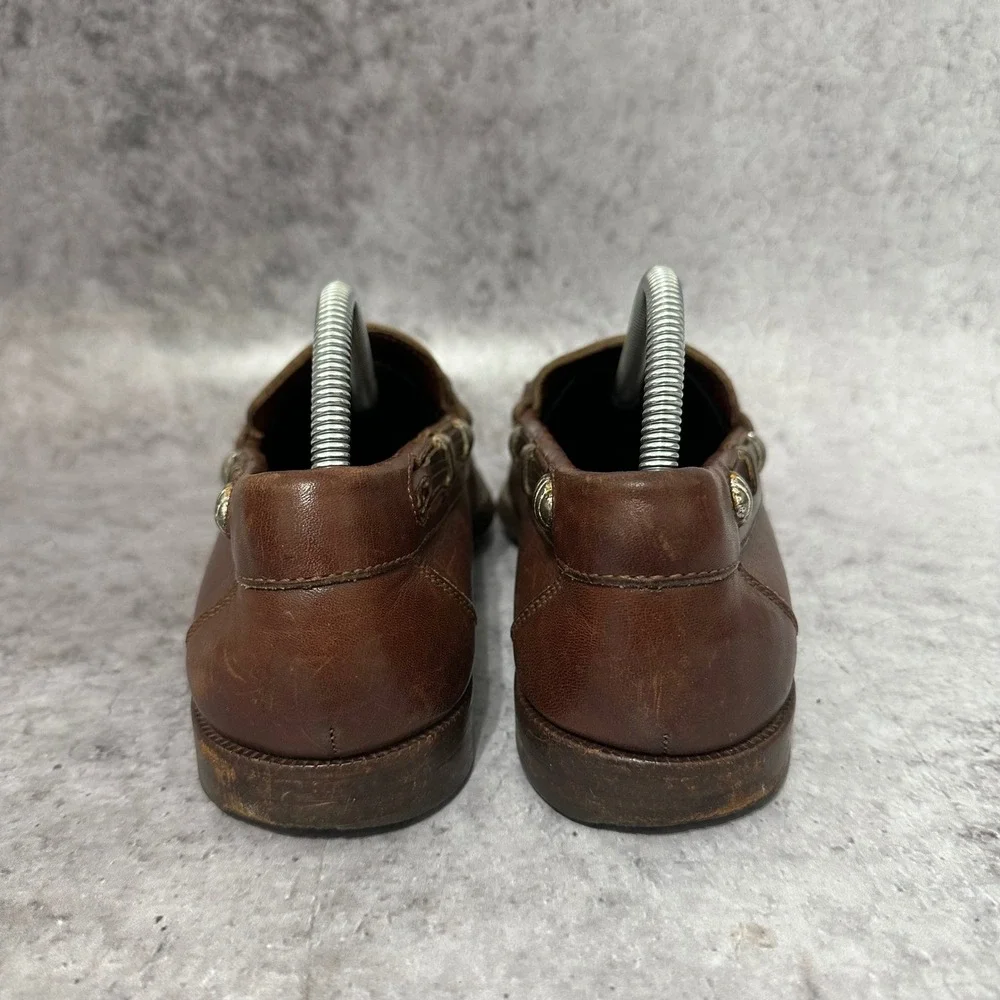 Cole Haan Country Loafers Mens 9.5 Brown Kiltie Fringe Leather Slip On Moccasins
